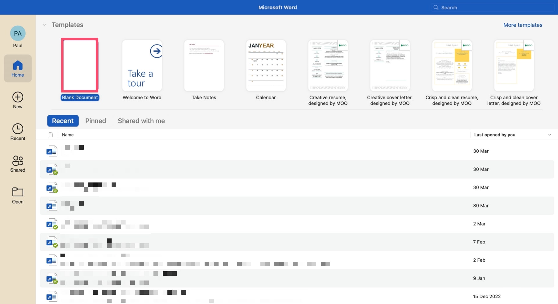 Create your mail merge template