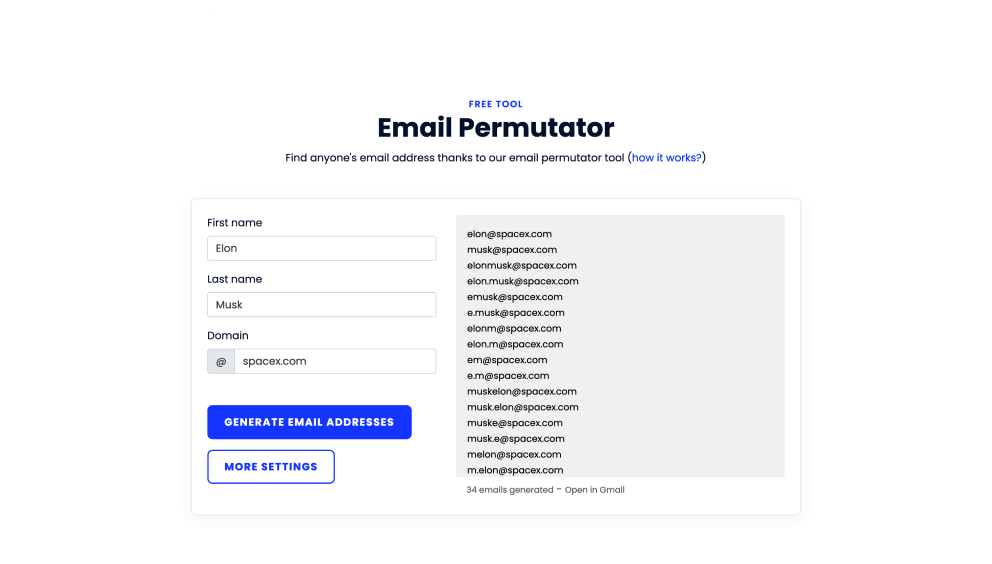 Email Permutator