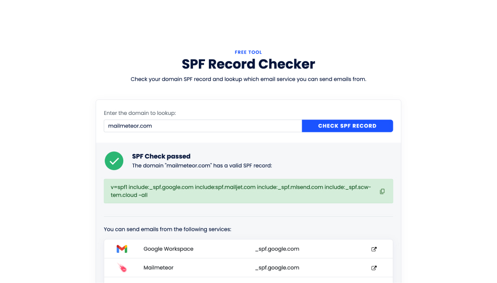 SPF Record Checker