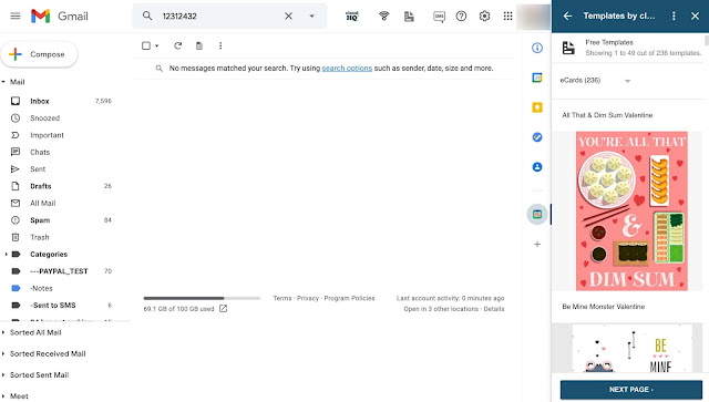 Screenshot of Email Templates by cloudHQ