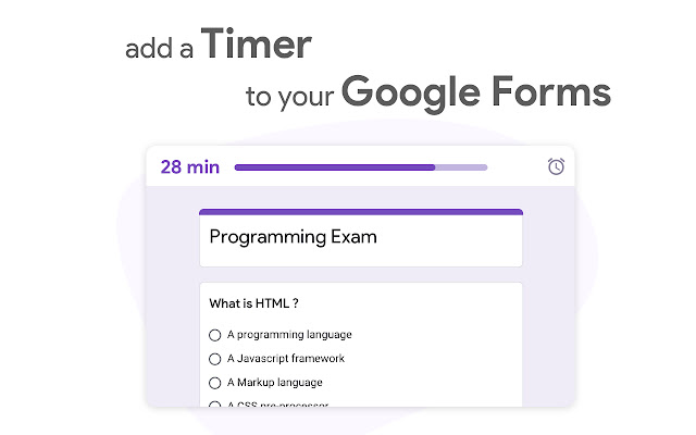 Screenshot of Timer for Google Forms