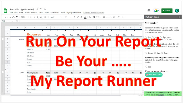 Screenshot of My Report Runner
