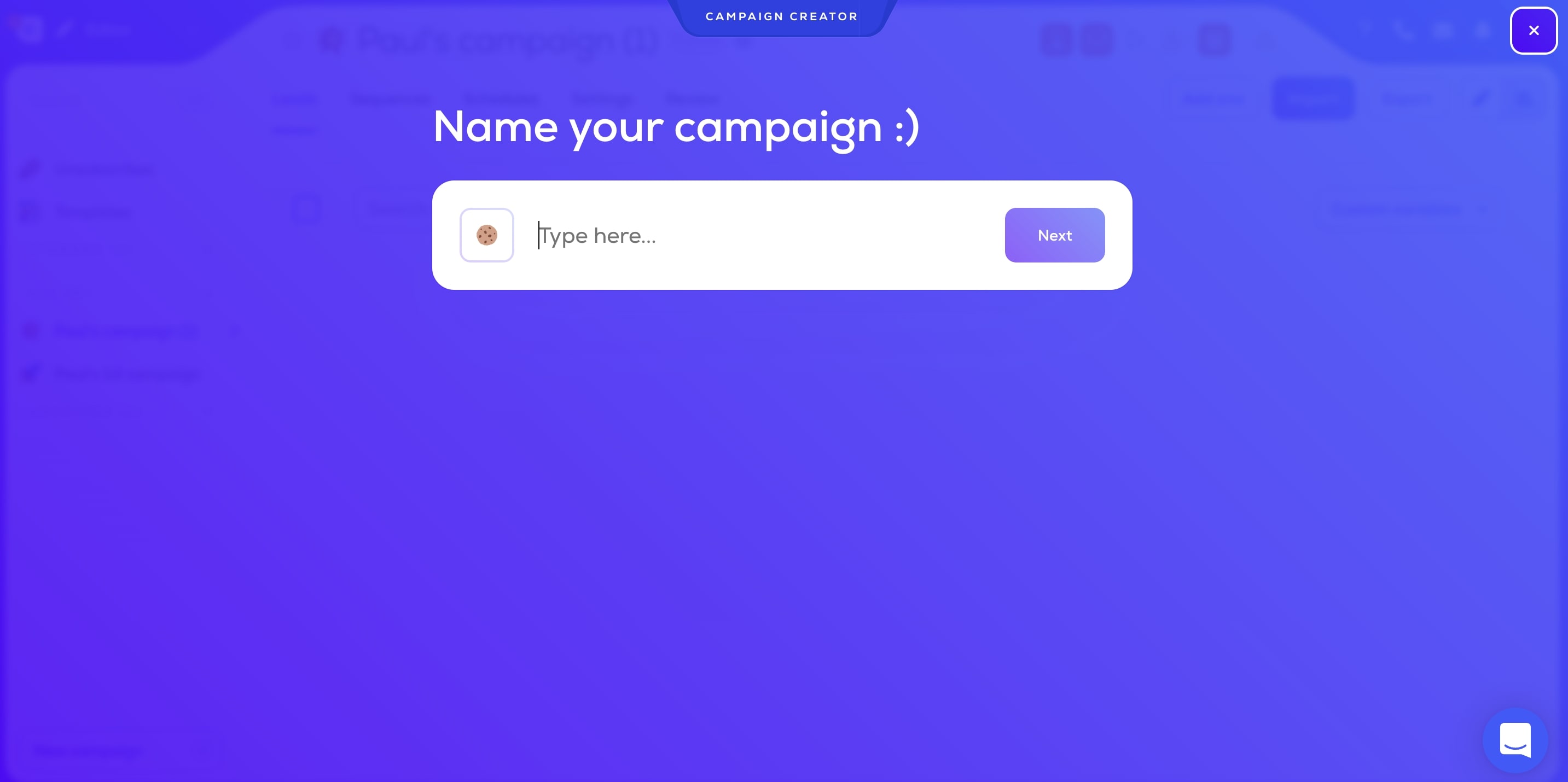 Create a new Lemlist campaign