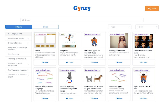 Screenshot of Gynzy