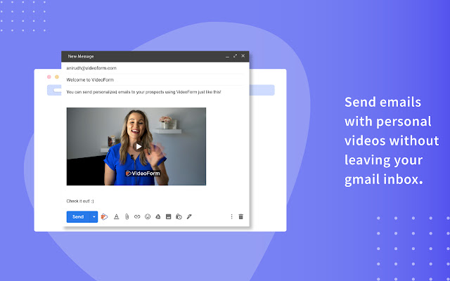 Screenshot of Video Emails for Sales Teams - VideoForm
