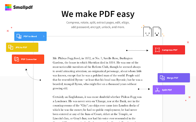 Screenshot of Smallpdf – Edit, Compress and Convert PDF