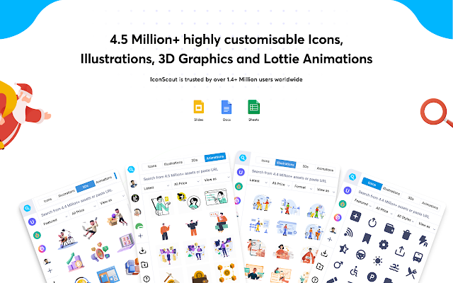 Screenshot of IconScout - Icons, 3D Illustrations & Animations