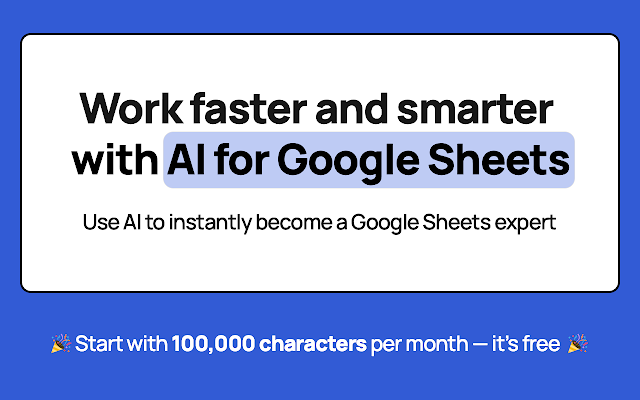 Screenshot of AI for Sheets™ | Flowshot