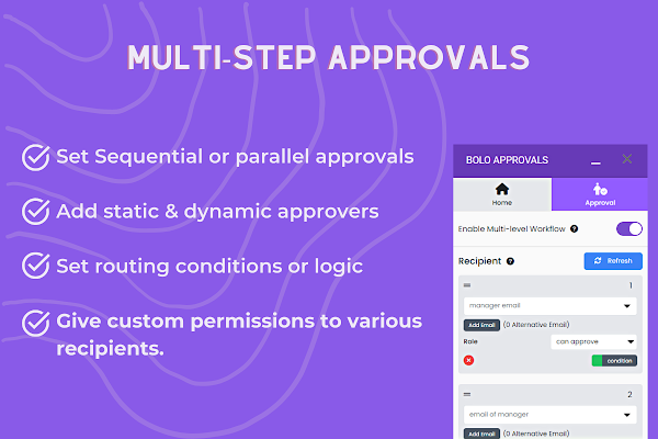 Screenshot of Bolo Approvals for Google Forms & Document Merge