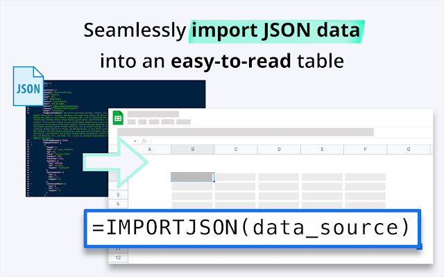 Screenshot of ImportJSON | Import JSON data into Google Sheets