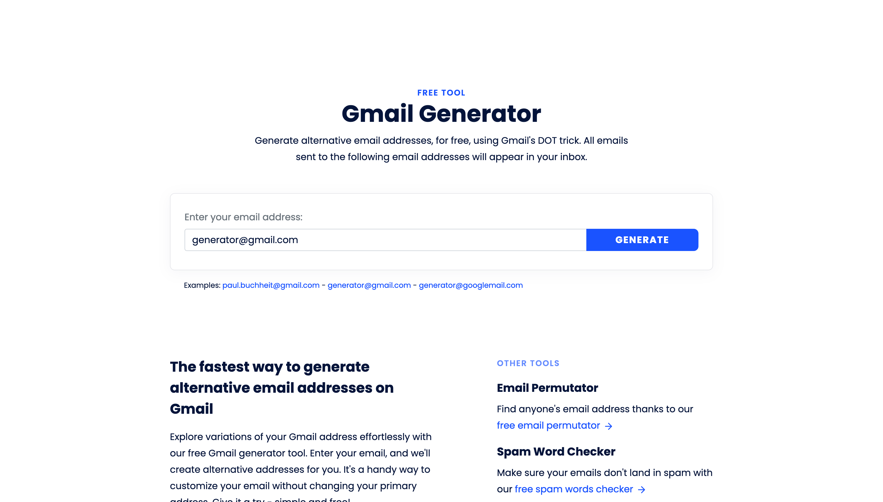 Gmail Generator