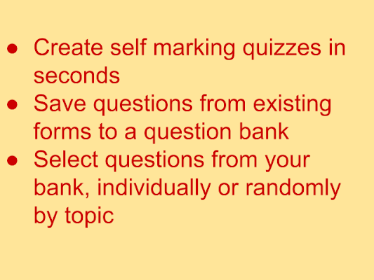 Screenshot of FormMaker Question Bank