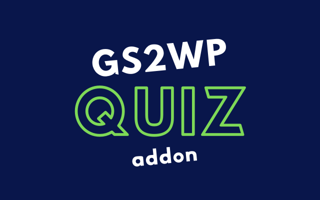 Screenshot of GS2WP Quiz