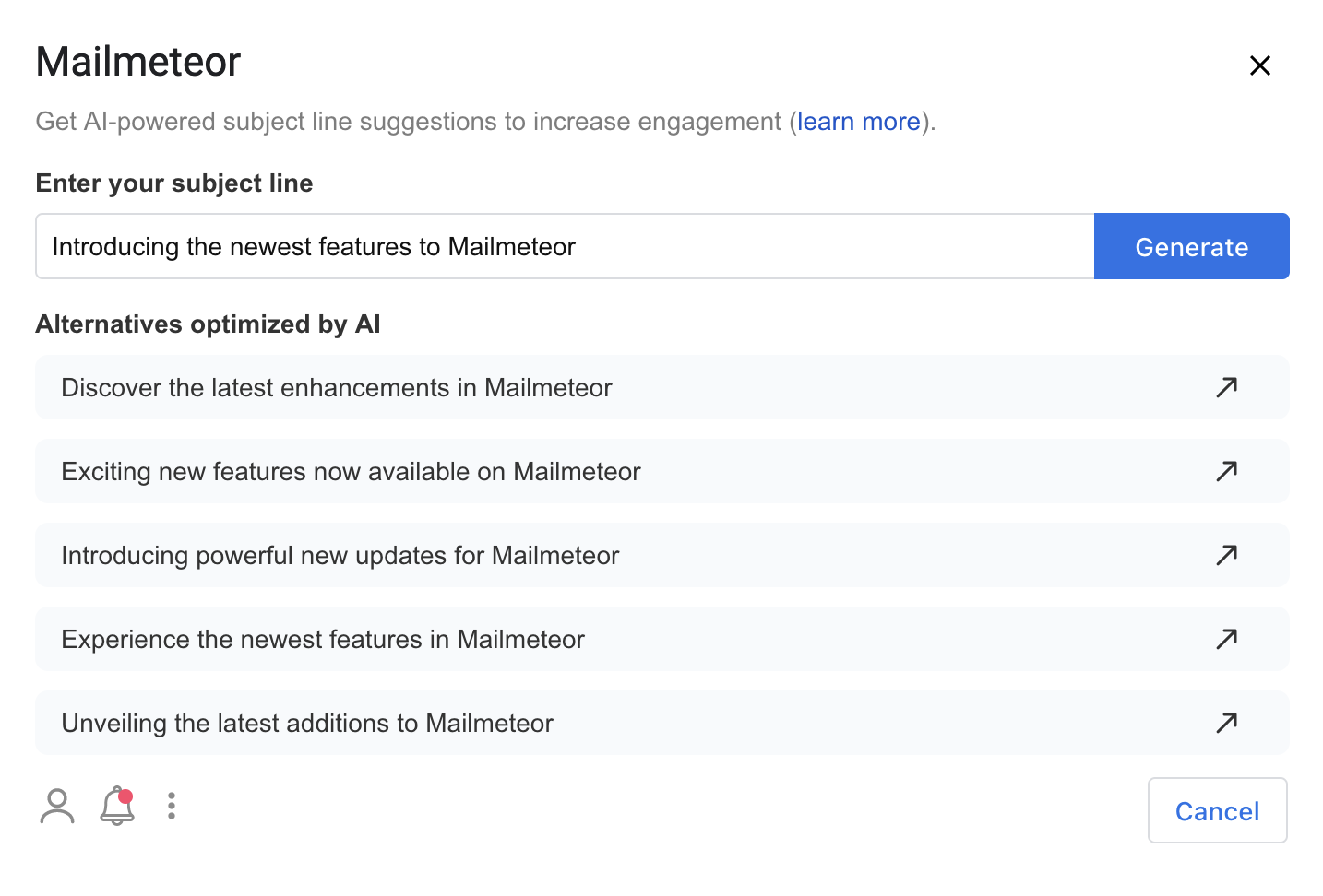 Test your subject line with AI in Google Sheets