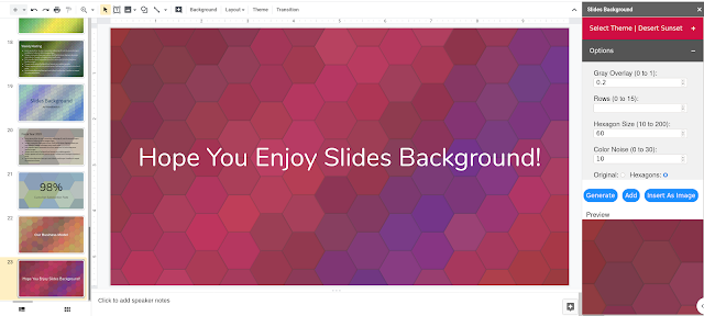 Screenshot of Slides Background