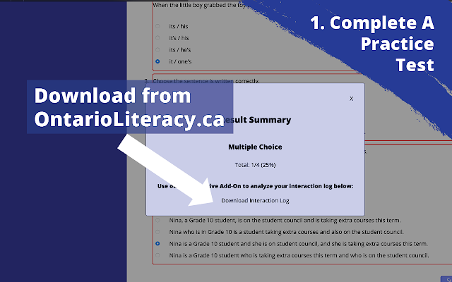 Screenshot of Ontario Literacy