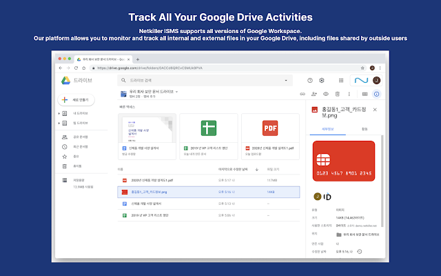 Screenshot of Audit for Google Drive™ - Netkiller ISMS