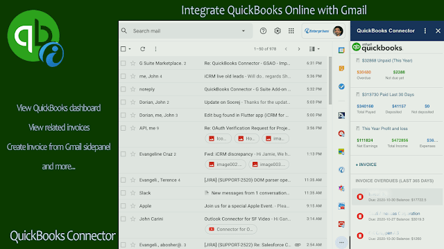 Screenshot of QuickBooks Connector