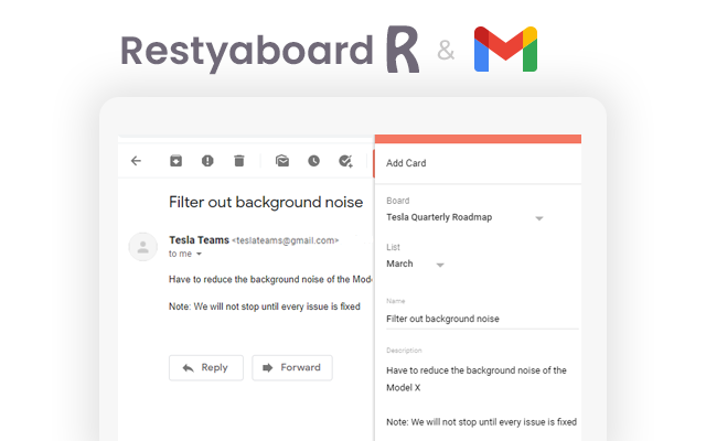 Screenshot of Restyaboard - Email to Task