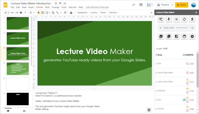Screenshot of Lecture Video Maker
