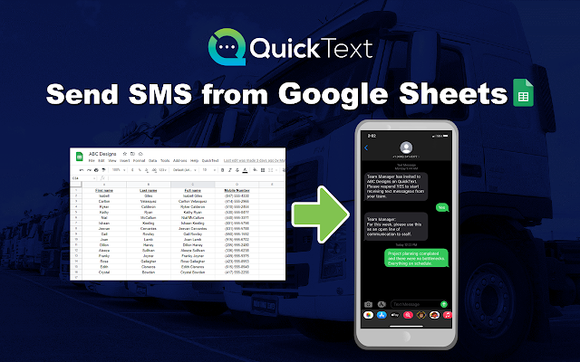Screenshot of QuickText Simple SMS