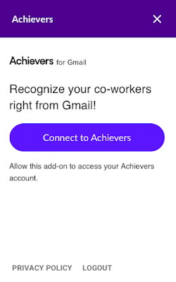 Screenshot of Achievers for Gmail