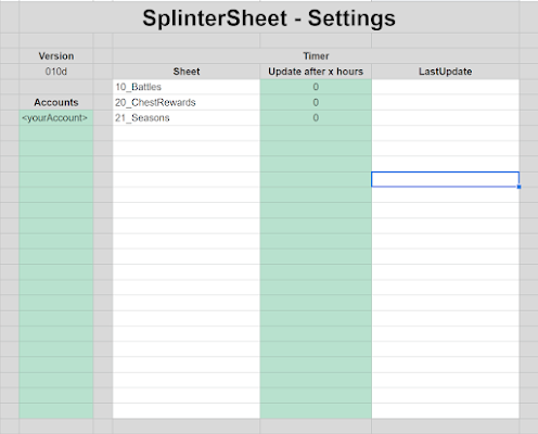 Screenshot of SplinterSheet