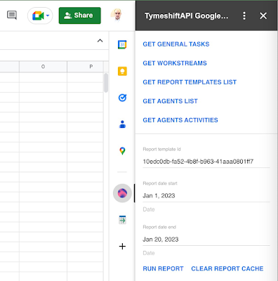 Screenshot of TymeshiftAPI for Google Sheets™