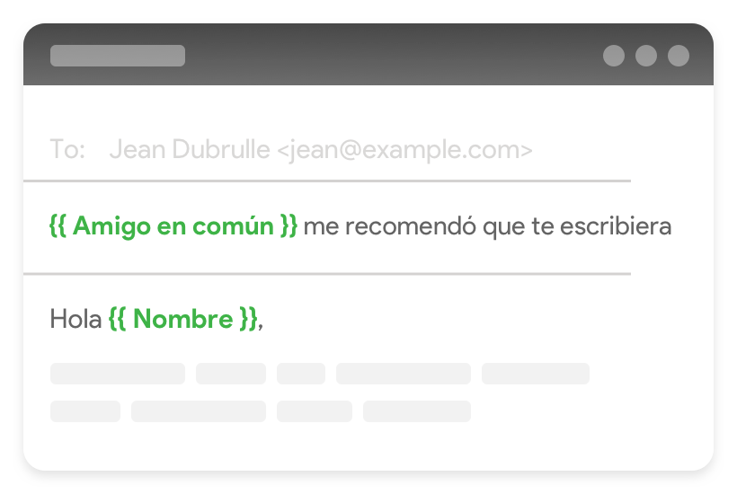 Incluir variables personalizadas en un correo electrónico masivo